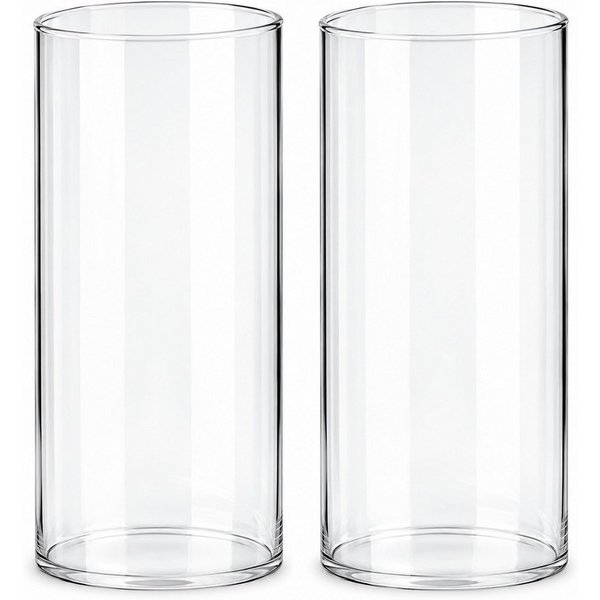 Sendez Windlicht 2 x Glaszylinder ohne Boden H:20cm Ø10cm Windgläser (2 St)
