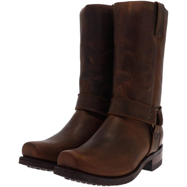 Sendra Boots BLUES 9809 Braun Bikerboots Rahmengenäht Unisex Bikerstiefel, Thinsulate Insulation