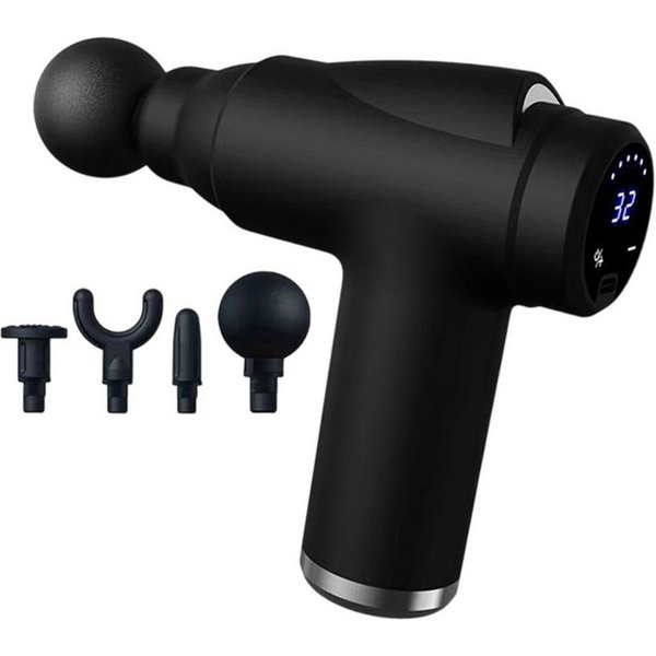 Senmudi Massagepistole Massagepistole,Leises Muskel Percussion Massagegerät, mit 32 Geschwindigkeiten & 4 Aufsätzen, Handmassagegerät für Rücken, Schulter & Kör