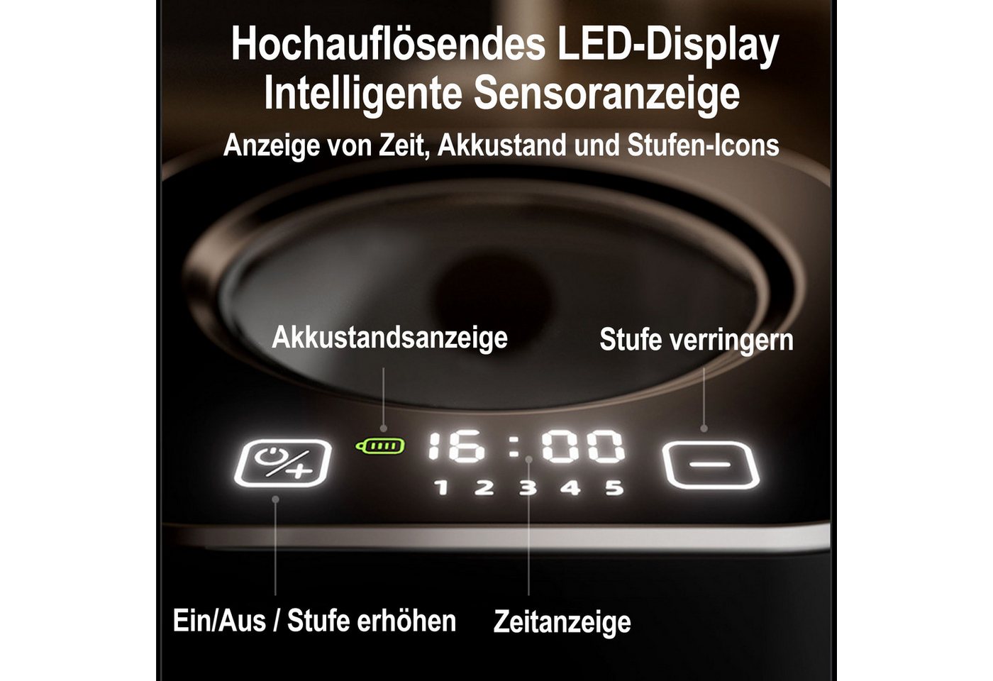 Senmudi Seifenspender Automatischer Seifenspender, 320 ml, 5-stufige Schaumregulierung, (USB-wiederaufladbar, mit Ambientelicht und bis zu 80 Tagen Laufzeit, IP – Bild 4 von 5