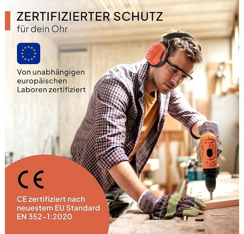 Senner Kapselgehörschutz WorkPro Ultra, Gehörschutz für Arbeit & Freizeit – Größenverstellbar, (Hochwertige Lärmschutz Kopfhörer mit SNR von 33-34 dB), Unisex O – Bild 3 von 5