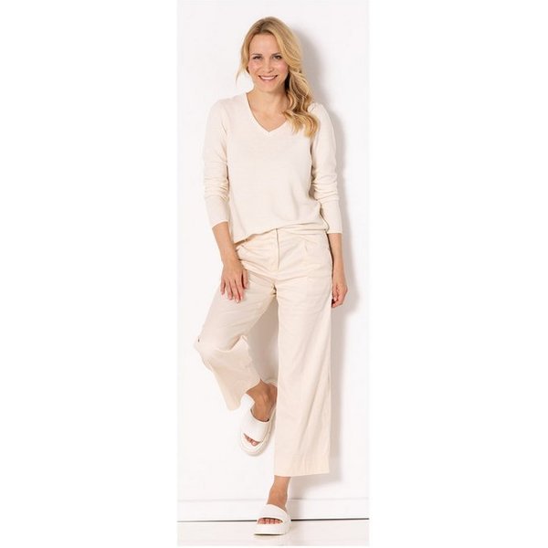 SER V-Ausschnitt-Pullover Pullover Feinstrick mit Struktur W9240200