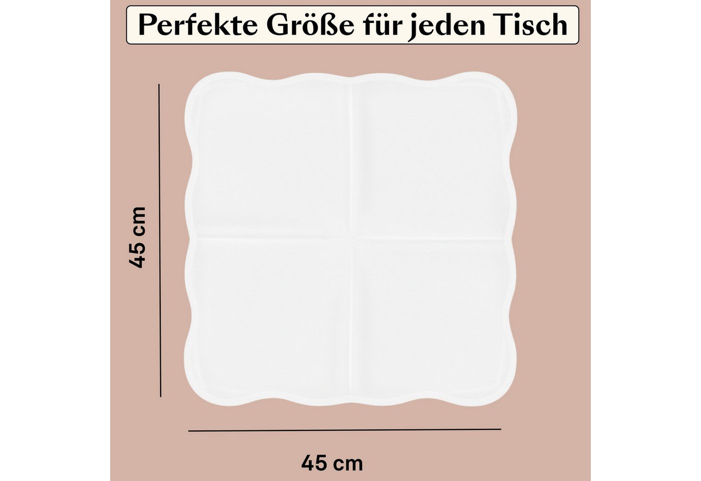 Seralino Stoffserviette 100% Bio-Baumwolle, (Set, 12 St., Wiederverwendbar), 40x40 cm & 45x45 cm – Bild 5 von 5