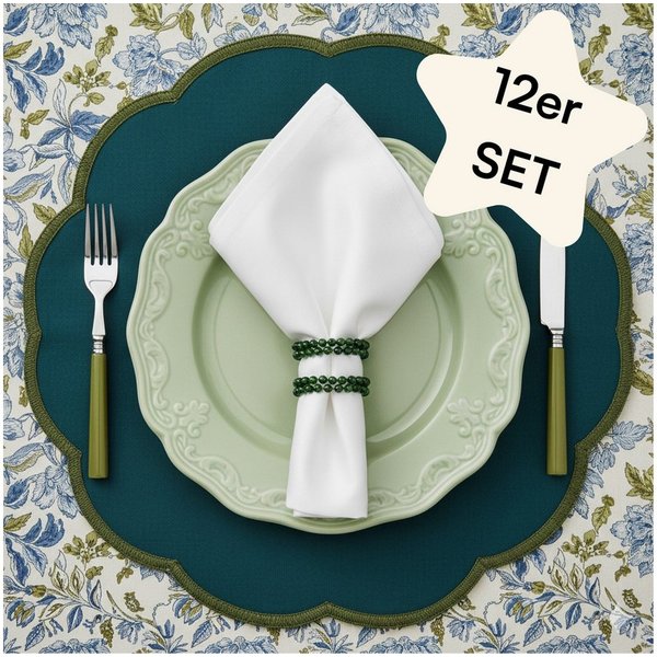 Seralino Stoffserviette 100% Bio-Baumwolle, (Set, 12 St., Wiederverwendbar), 40x40 cm & 45x45 cm