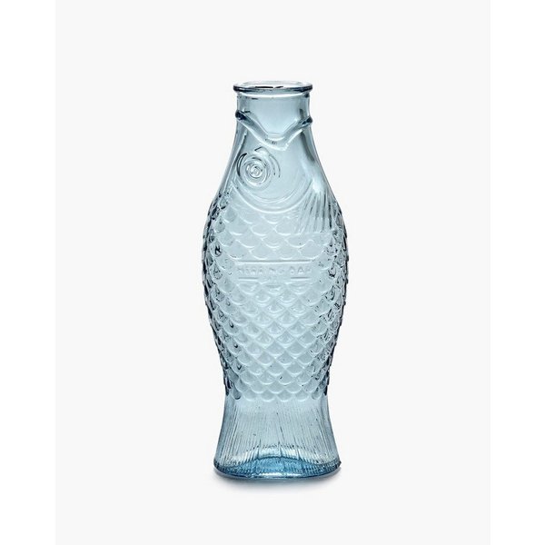 Serax Karaffe Karaffe 29 cm Fish & Fish blau, (1-tlg), Karaffe, 10,60cm, Glas, blau