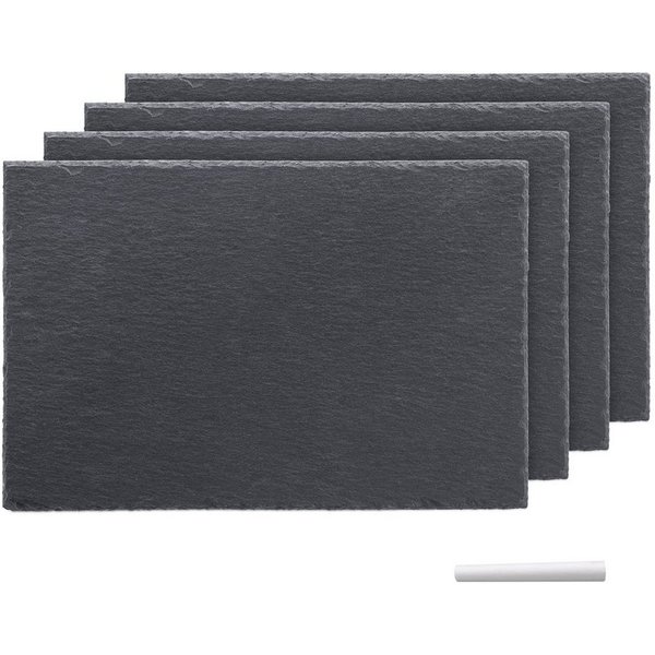 Navaris Servierplatte Navaris Servierplatten Schiefer 6er Set 38x28 cm