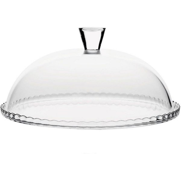 Pasabahce Servierplatte Pasabahce Patisserie Servierplatte mit Haube, Glas, (Packung)