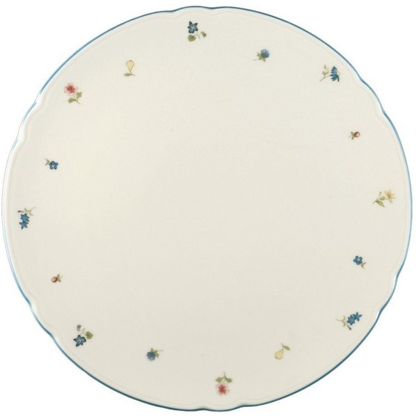 Servierplatte Seltmann Weiden Marie Luise Streublume Tortenplatte rund 30cm, Porzellan, (Packung)
