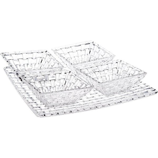 Nachtmann Servierschüssel Nachtmann Bossa Nova Serving Set 5tlg., Glas, (Packung)