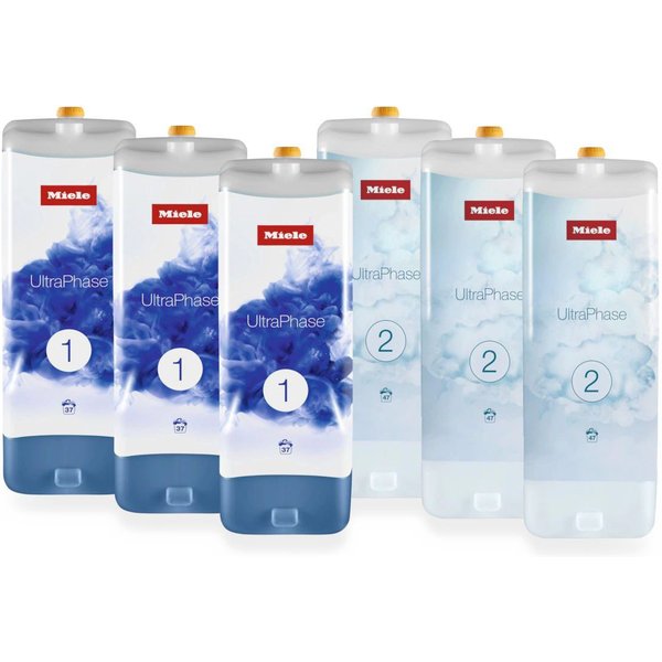 Miele Set 6x Miele UltraPhase Feinwaschmittel (bestehend aus UltraPhase 1 und 2 – Halbjahresvorrat)