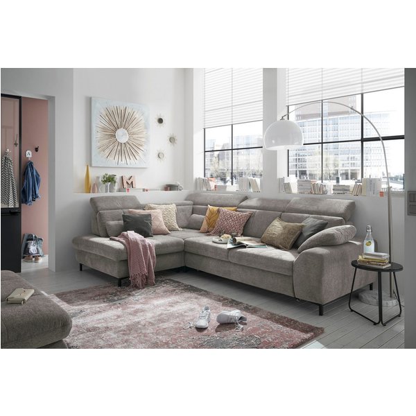 set one by Musterring Ecksofa SO 3400 Sitzhöhe 47cm oder 49cm, Sitztiefe verstellbar, B/T 317/220 cm, Kaltschaumpolsterung, Flachgewebe, whlw. mit Funktionen, S