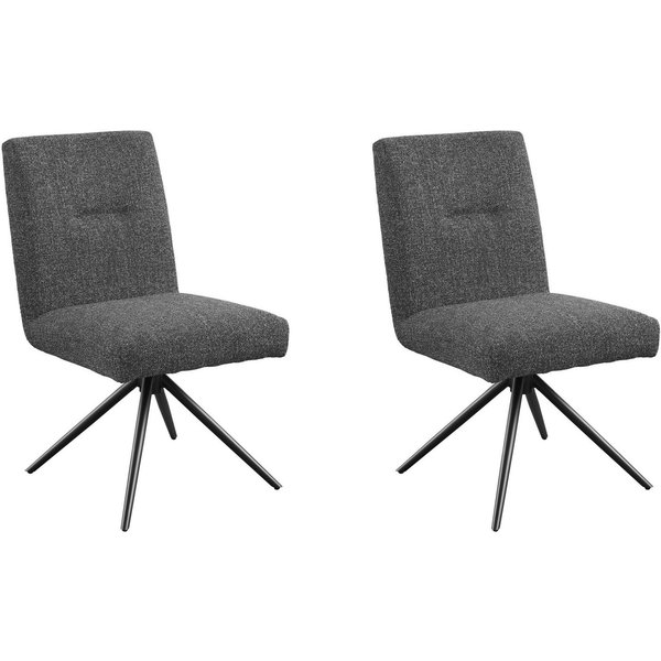 set one by Musterring Esszimmerstuhl Tracy, 2er-Set, Stativgestell schwarz, Sitz aus Webstoff, B52 x T65 cm