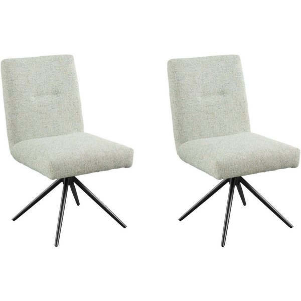 set one by Musterring Esszimmerstuhl Tracy (Packung), 2er-Set, Stativgestell schwarz, Sitz aus Webstoff, B52 x T65 cm