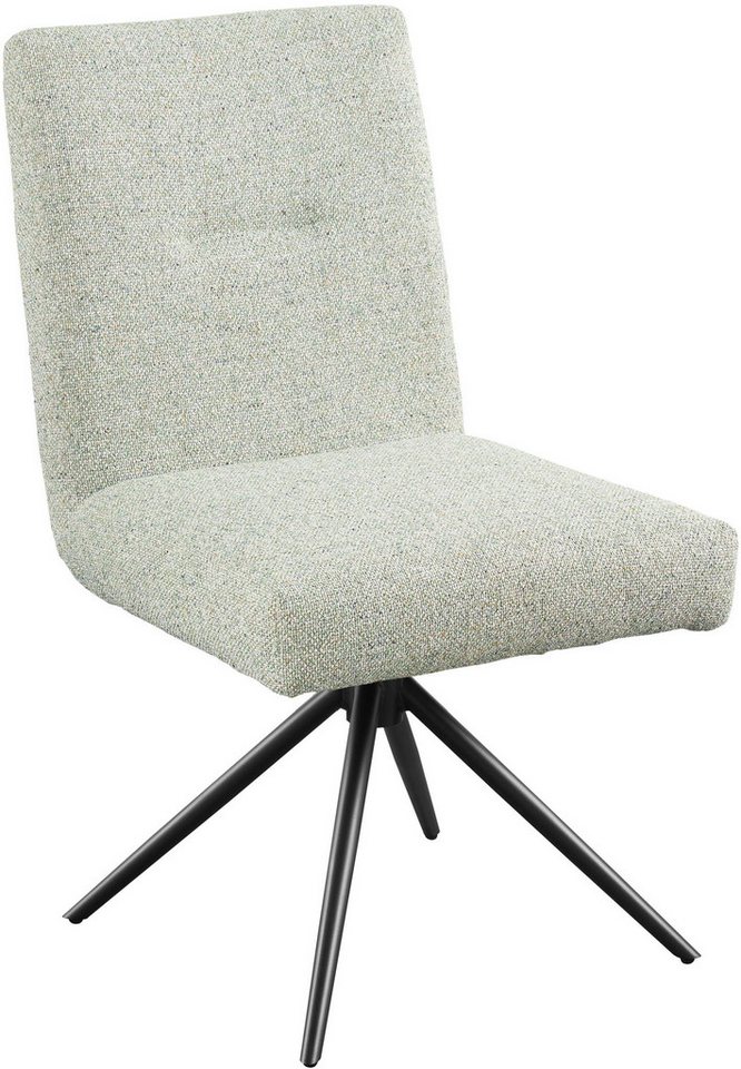 set one by Musterring Esszimmerstuhl Tracy (Packung), 2er-Set, Stativgestell schwarz, Sitz aus Webstoff, B52 x T65 cm – Bild 3 von 5