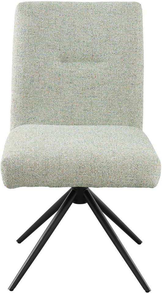 set one by Musterring Esszimmerstuhl Tracy (Packung), 2er-Set, Stativgestell schwarz, Sitz aus Webstoff, B52 x T65 cm – Bild 4 von 5