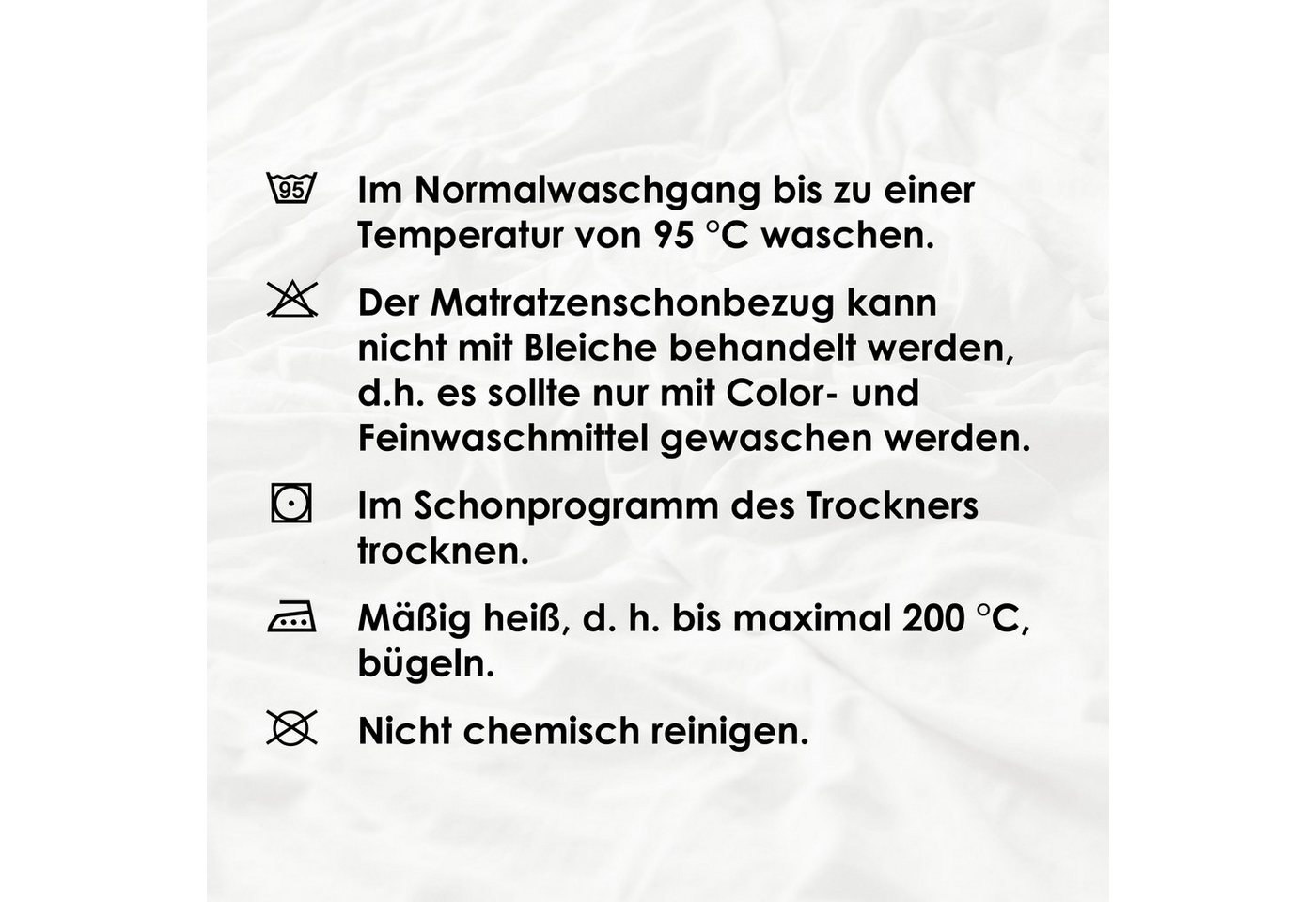 Matratzenauflage Auflage, Allergiker geeignet (Hausstauballergiker) SETEX, Molton-Köper, in 90x200 cm, Feuchtigkeitsabsorbierend – Bild 5 von 5