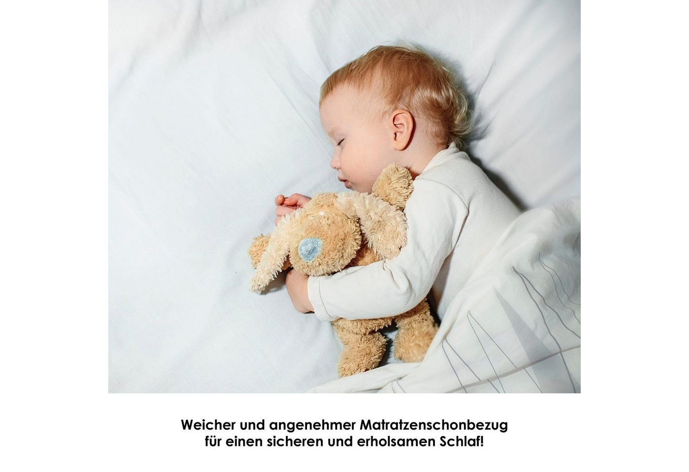 Matratzenauflage Auflage, Allergiker geeignet (Hausstauballergiker) SETEX, Molton-Köper, in 90x200 cm, Feuchtigkeitsabsorbierend – Bild 4 von 5