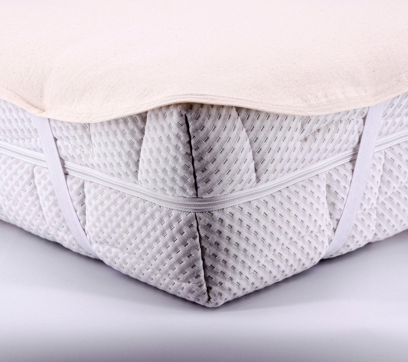Matratzenauflage Molton Auflage, Allergiker geeignet (Hausstauballergiker) SETEX, Auflage 90x200 cm, 140x200 cm und weiteren Größen, saugfähig – Bild 2 von 4