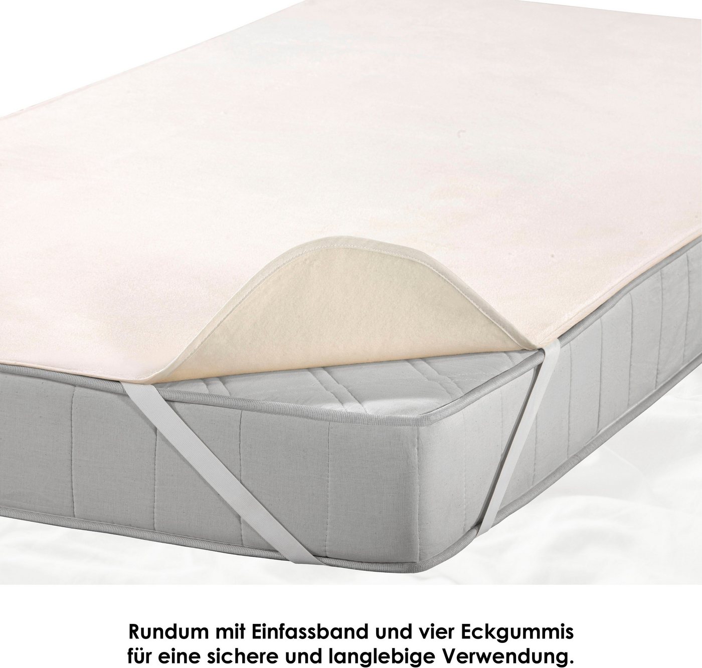 Matratzenauflage Molton Spann, Auflage, Allergiker geeignet (Hausstauballergiker) SETEX, strapazierfähiger Matratzenschutz, 90x200cm, 140x200 & weitere Größen – Bild 4 von 5