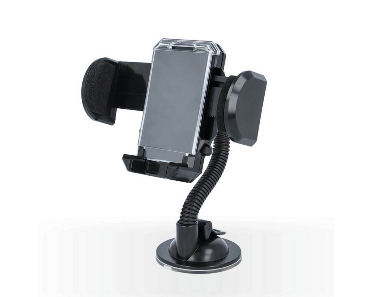 Setty Smartphone-Halterung Flex Auto-Handyhalterung Schwarz mit Saugnapf 360 Grad drehbar, (Einzelartikel, Einzelartikel, Flexibler 16-cm-Arm für variable Ausri – Bild 2 von 4