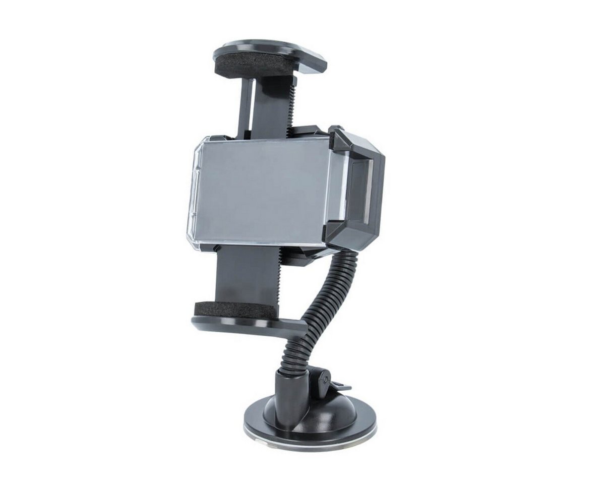 Setty Smartphone-Halterung Flex Auto-Handyhalterung Schwarz mit Saugnapf 360 Grad drehbar, (Einzelartikel, Einzelartikel, Flexibler 16-cm-Arm für variable Ausri – Bild 3 von 4
