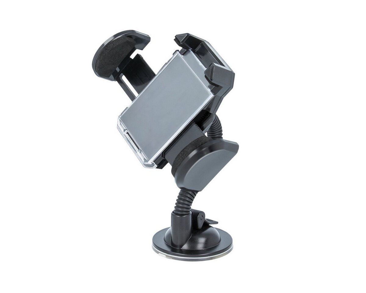 Setty Smartphone-Halterung Flex Auto-Handyhalterung Schwarz mit Saugnapf 360 Grad drehbar, (Einzelartikel, Einzelartikel, Flexibler 16-cm-Arm für variable Ausri – Bild 4 von 4