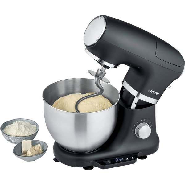 Severin Küchenmaschine KM 3898 mit integrierter Waage, 1000 W, 5,5 l Schüssel