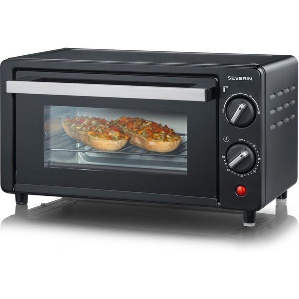 Severin Minibackofen TO 2062, Kompakter 9-Liter Toastofen mit Timer und Temperaturregelung
