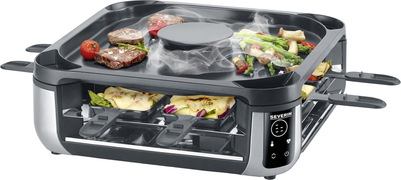 Severin Raclette RG 2379, 1900 W, mit integrierter Rauch- und Geruchsabsaugung – Bild 3 von 5