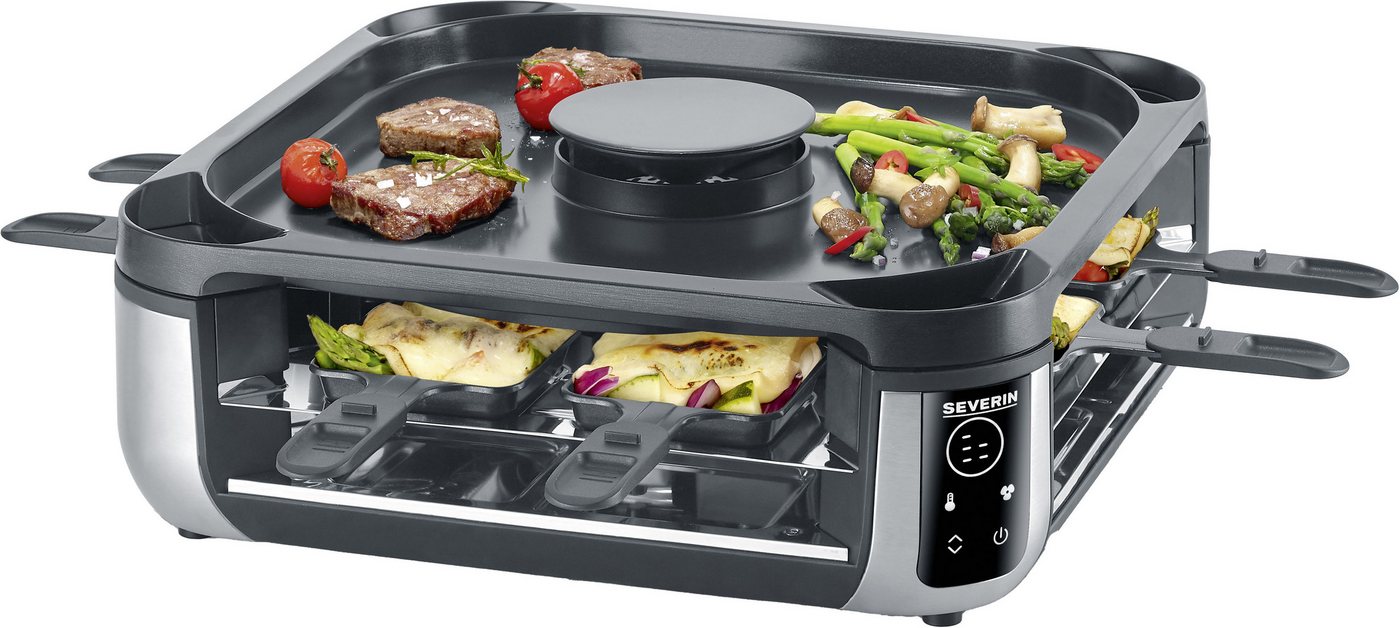 Severin Raclette RG 2379, 1900 W, mit integrierter Rauch- und Geruchsabsaugung – Bild 4 von 5