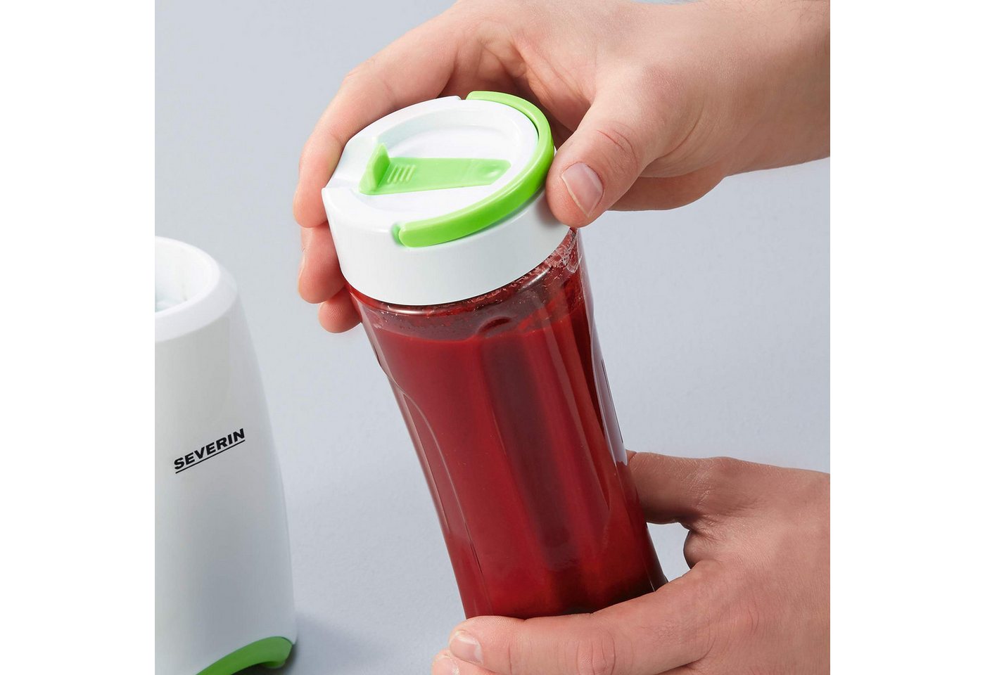 Severin Standmixer SM3735 Smoothie Mix & Go, Smoothie-Mixer mit 2 Flaschen – Bild 5 von 5