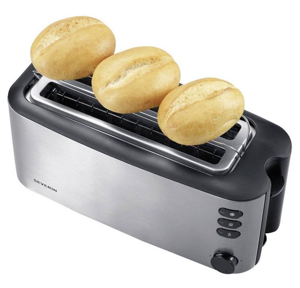 Severin Toaster Automatik-Langschlitztoaster 2509, mit eingebautem Brötchenaufsatz – Bild 2 von 4