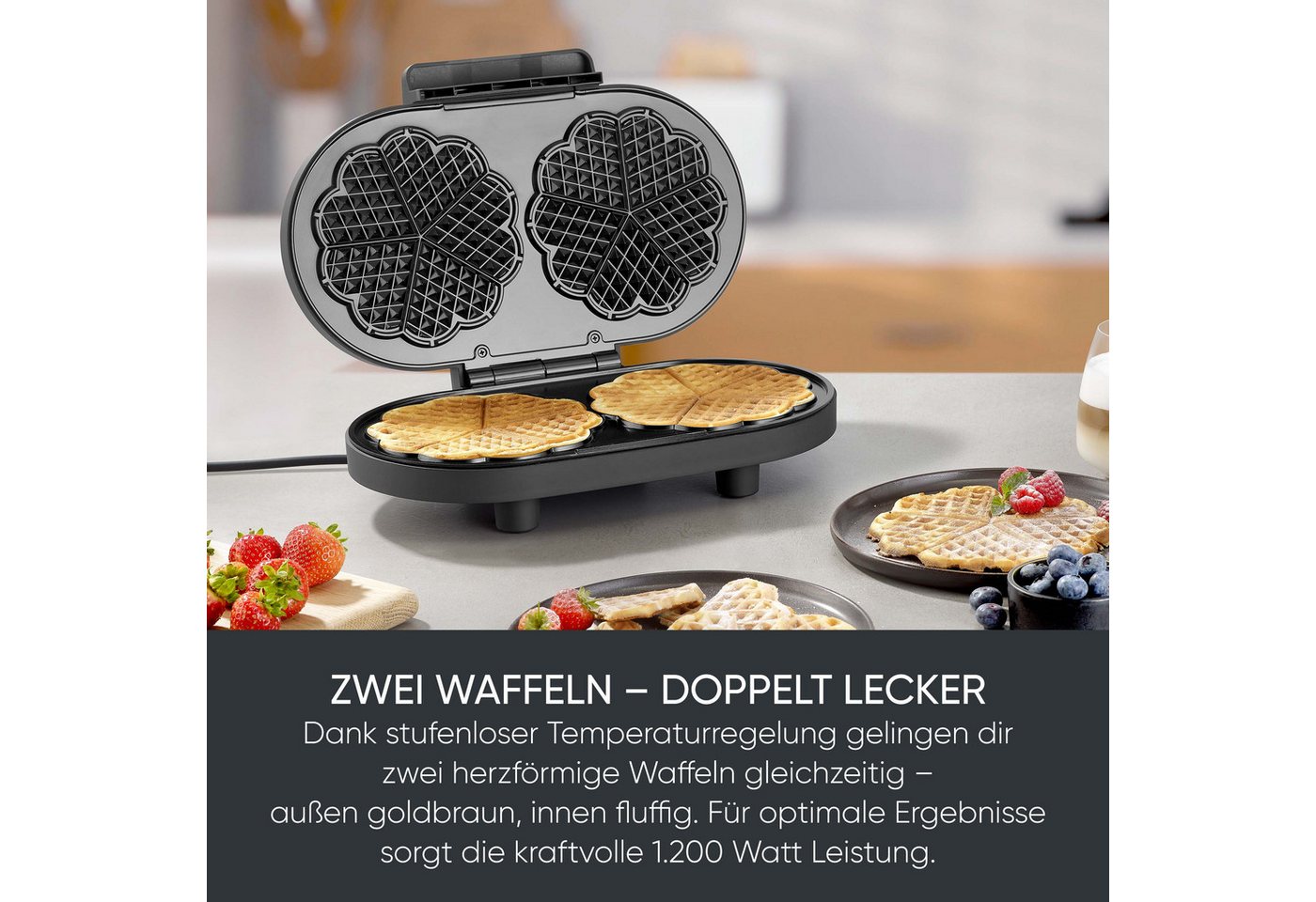 Severin Waffeleisen WA 2118, 1200 W – Bild 5 von 5