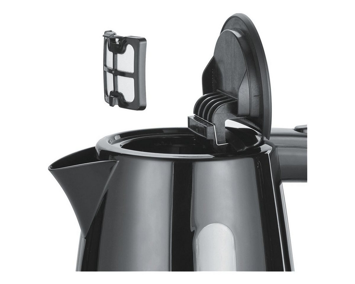 Severin Wasserkocher WK 3410, 2200 W, 1 Liter, 2200 Watt, mit beidseitiger Wasserskala, kabellos – Bild 2 von 4