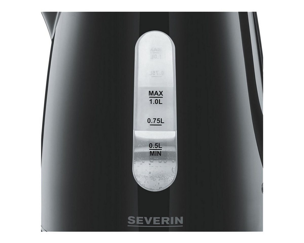 Severin Wasserkocher WK 3410, 2200 W, 1 Liter, 2200 Watt, mit beidseitiger Wasserskala, kabellos – Bild 3 von 4