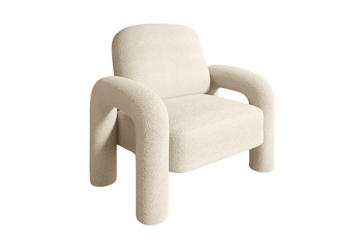 SEYNAR Sessel Moderner Sherpa-Akzent-Sessel, Teddy-Polsterarm-Sofa (1-St), Gemütlicher flauschiger Lesesessel für Wohnzimmer, Schlafzimmer, Ecke – Bild 3 von 5