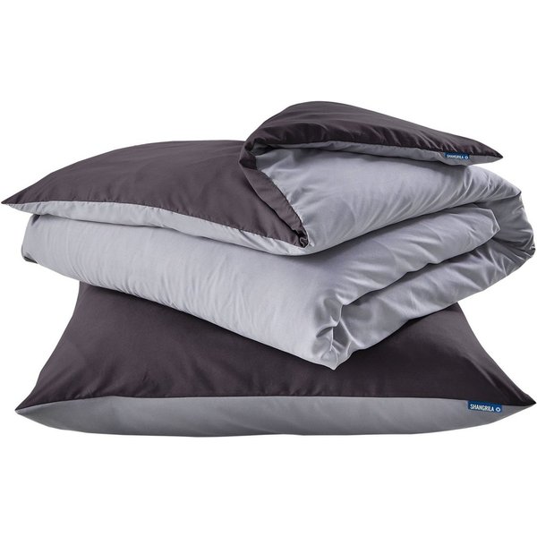 Shangrila Wendebettwäsche, Microsatin, 2 teilig, Microsatin 1 Bettbezug 1 Kissenbezug Pflegeleicht Atmungsaktiv 202090