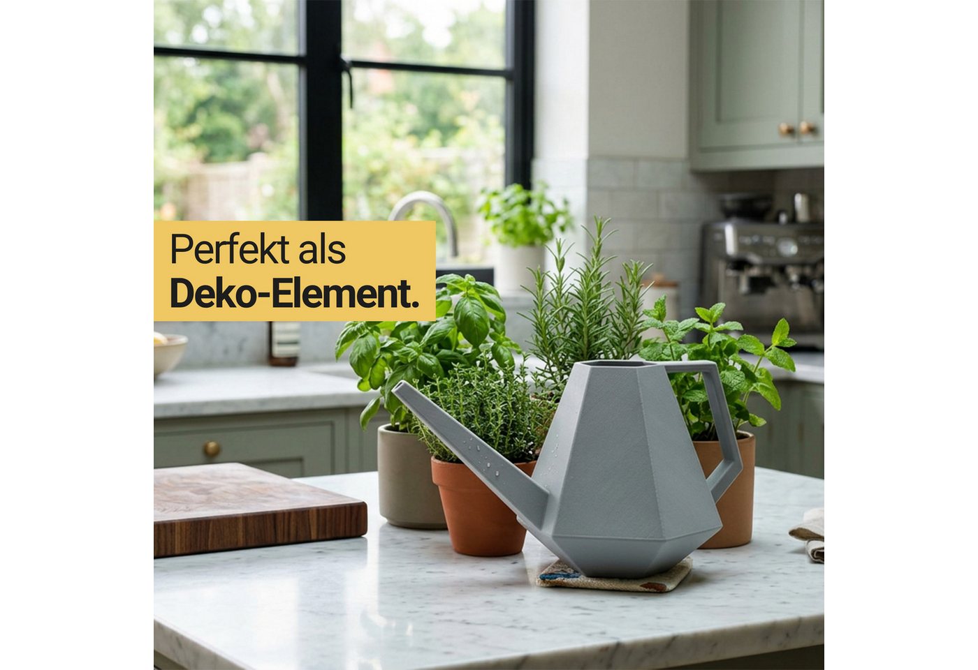 Shapes - Decorations Gießkanne Watering Can Premium Gießkanne, Indoor, Outdoor by Gazzaladra Design (Einzelmodell, 1 Kanne), 1.0: 14.78x14.75x25.70 – Bild 2 von 5