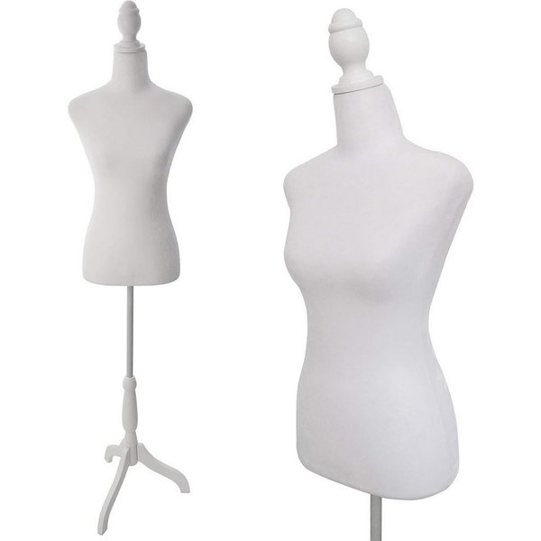 SHAREWIN Schneiderpuppe Schaumstoff-Torso Damenpuppe mit Ständer, Schneiderbüste, Kleiderpuppe, Ideal zur Präsentation von Hemden, Kleidern, Tops und Schmuck