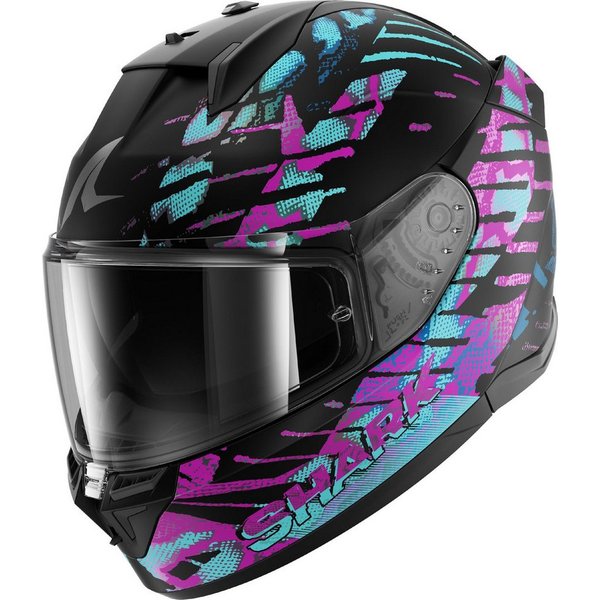 Shark Motorradhelm D-Skwal 3 Reptaia Helm, Antifog Beschichtet,vorbereitet Für Kommunikationssystem,geeignet
