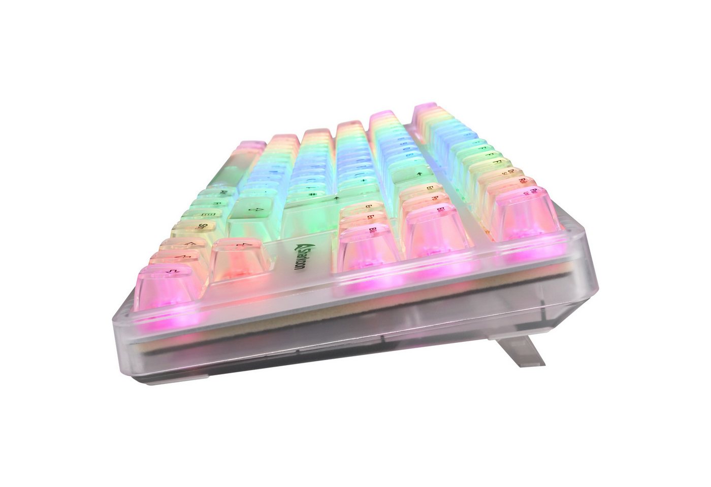 Sharkoon Gaming Tastatur Crystal Shark weiß DE – Bild 4 von 5