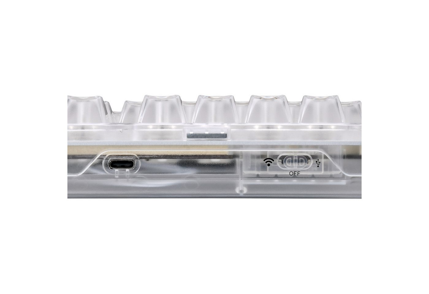 Sharkoon Gaming Tastatur Crystal Shark weiß DE – Bild 5 von 5