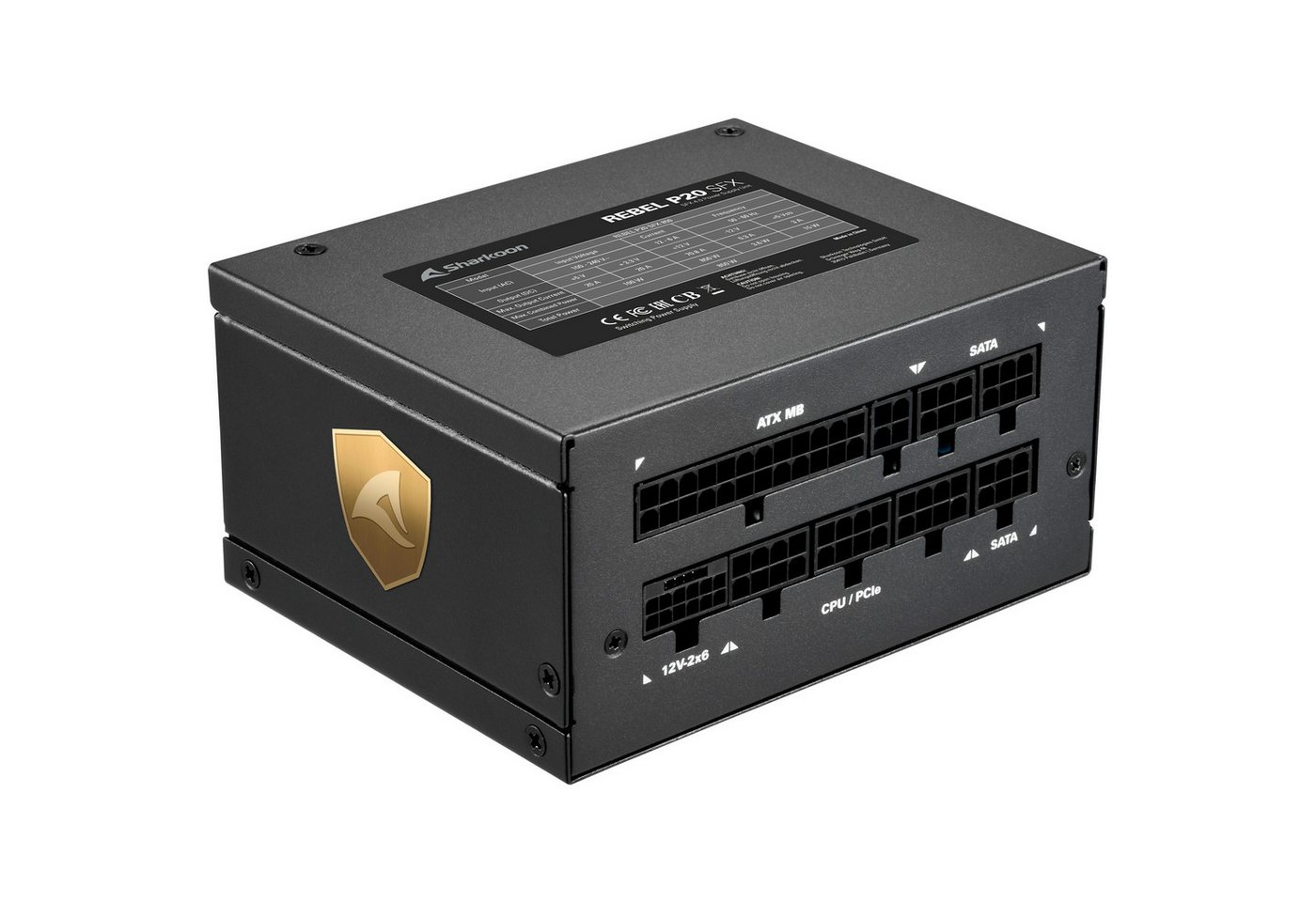 Sharkoon Sharkoon Rebel P20 SFX 750W, PC-Netzteil, (1x 12 PC-Netzteil – Bild 4 von 5