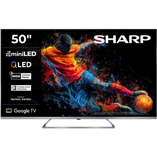 Sharp 4T-C50JPx QLED Mini LED-Fernseher (126 cm/50 Zoll, 4K Ultra HD, Smart-TV, Google TV)