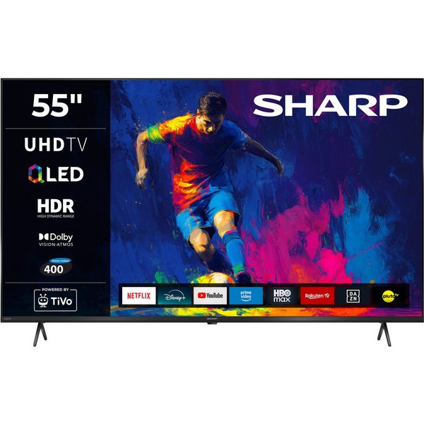 Sharp 4T-C55HMx QLED-Fernseher (139 cm/55 Zoll, 4K Ultra HD, Smart-TV)
