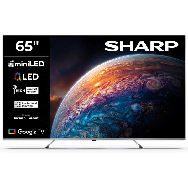 Sharp 65JP7765E QLED-Fernseher (164 cm/65 Zoll, 4K Ultra HD, Google TV, Google TV, Mini-LED, HDR Dolby Vision, Harman Kardon Sound)