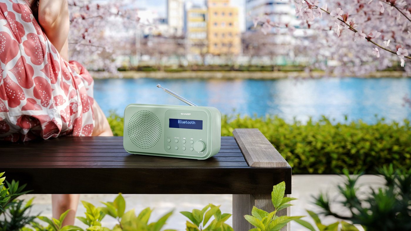 Sharp DR-P420 Tokyo grün Digitalradio (DAB) (DAB+, UKW (FM), Tragbares Digitalradio, Bluetooth Lautsprecher, Dual-Alarm) – Bild 4 von 5