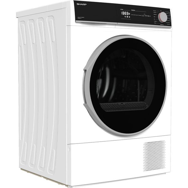 Sharp Wärmepumpentrockner KD-NHH9S8GW3-DE, LED-Display, Knitterschutzfunktion, Schontrommel, Zwei-Wege-Schleudern