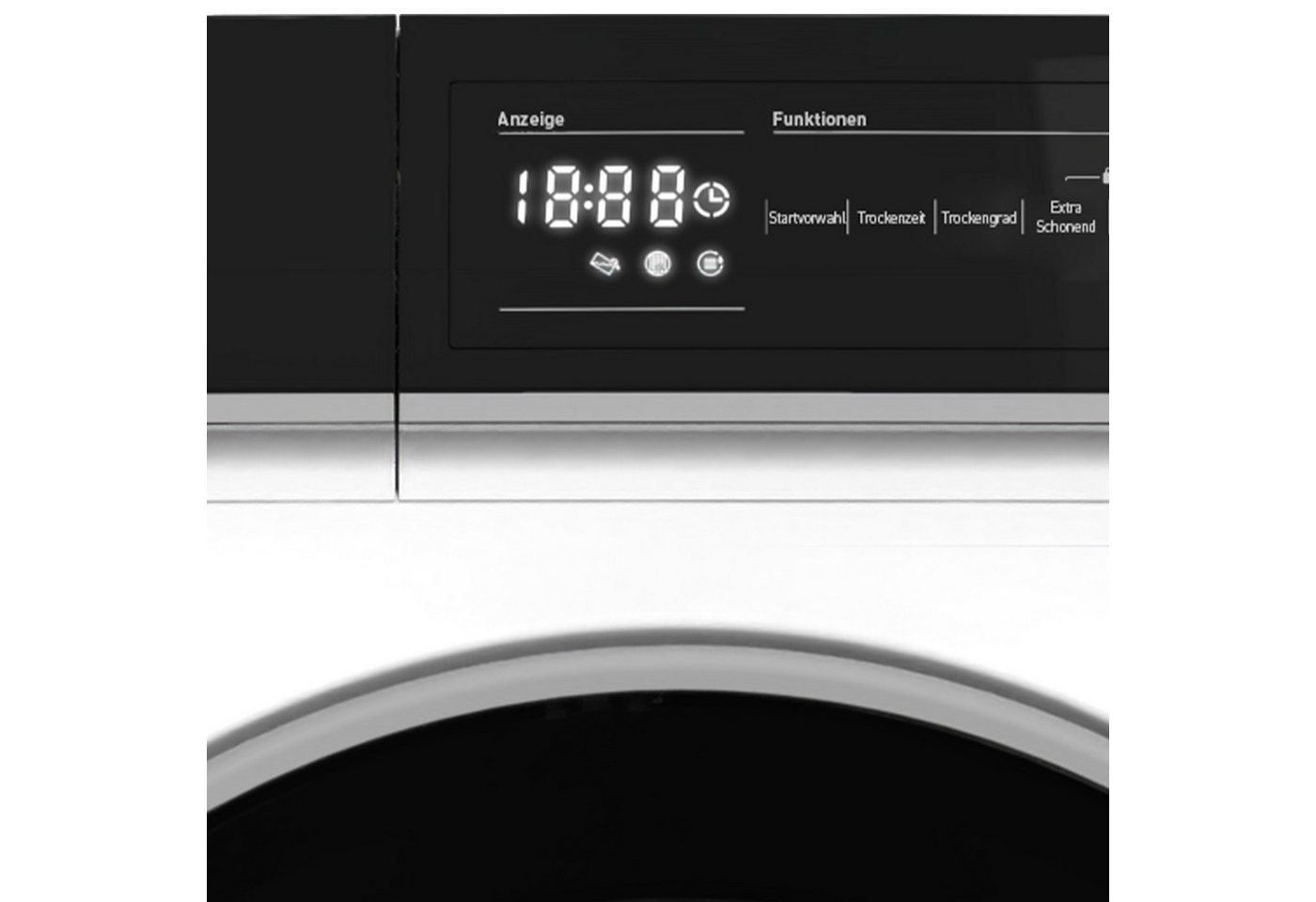 Sharp Wärmepumpentrockner KD-NHH9S8GW3-DE, LED-Display, Knitterschutzfunktion, Schontrommel, Zwei-Wege-Schleudern – Bild 4 von 5