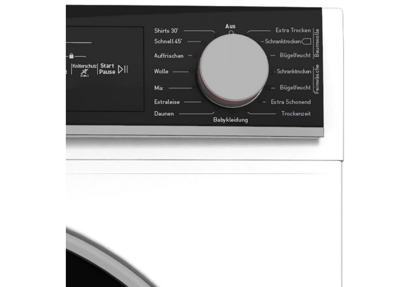 Sharp Wärmepumpentrockner KD-NHH9S8GW3-DE, LED-Display, Knitterschutzfunktion, Schontrommel, Zwei-Wege-Schleudern – Bild 5 von 5